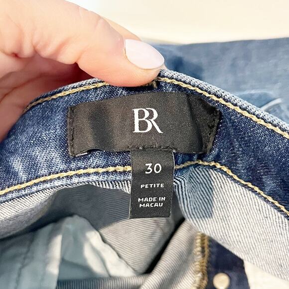 Banana Republic High Rise Button Fly Straight Leg Jeans Blue 30 Petite - Picture 3 of 12